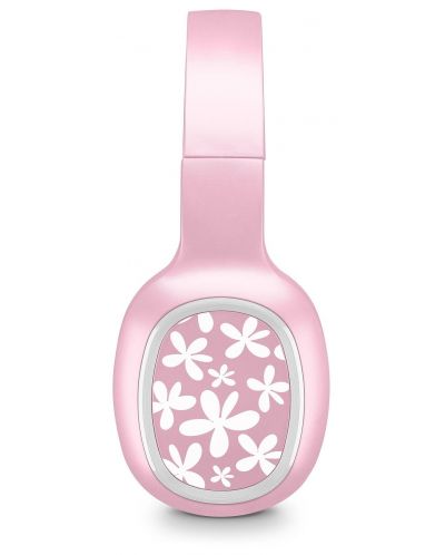 Безжични слушалки Cellularline - MS Basic Shiny Flowers, розови - 2
